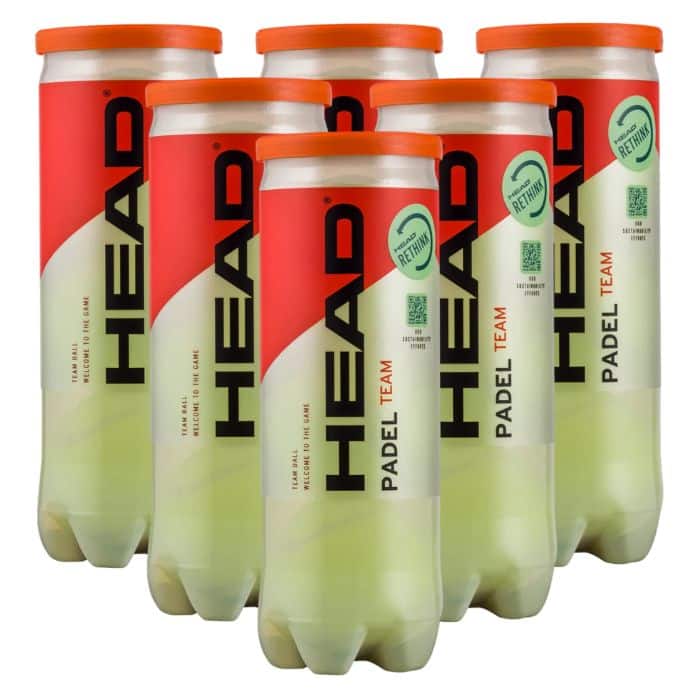 Pack 6 Botes de Pelotas HEAD Padel Team