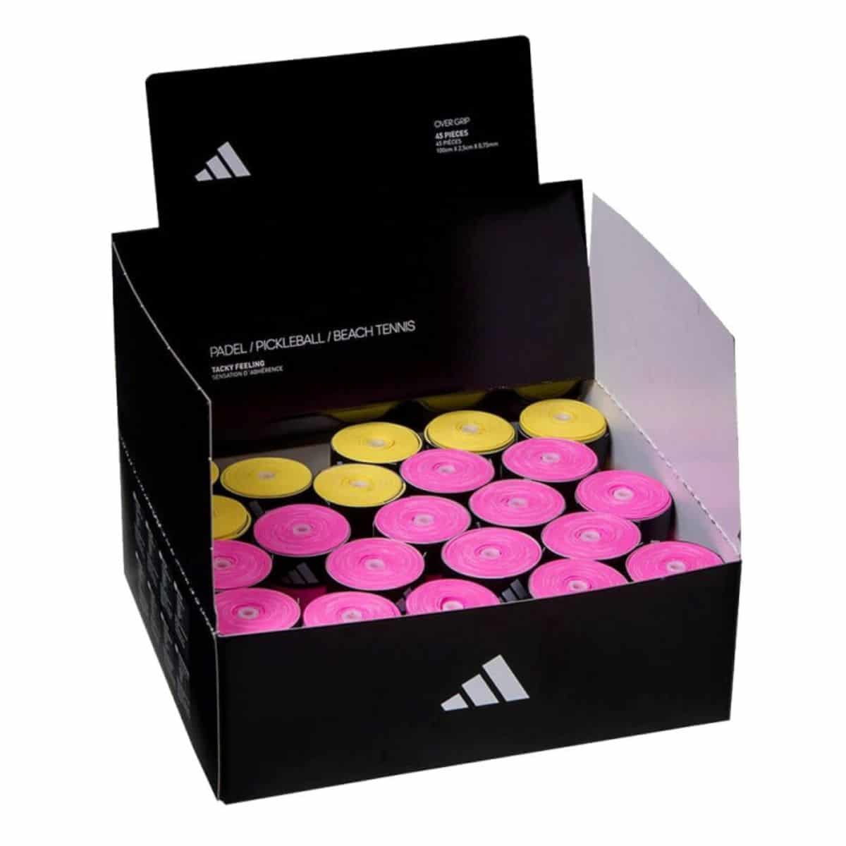 Caja de 45 Overgrips Adidas de Colores Perforados