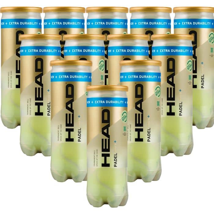 Pack de 12 Botes de Pelotas HEAD Padel Pro S+