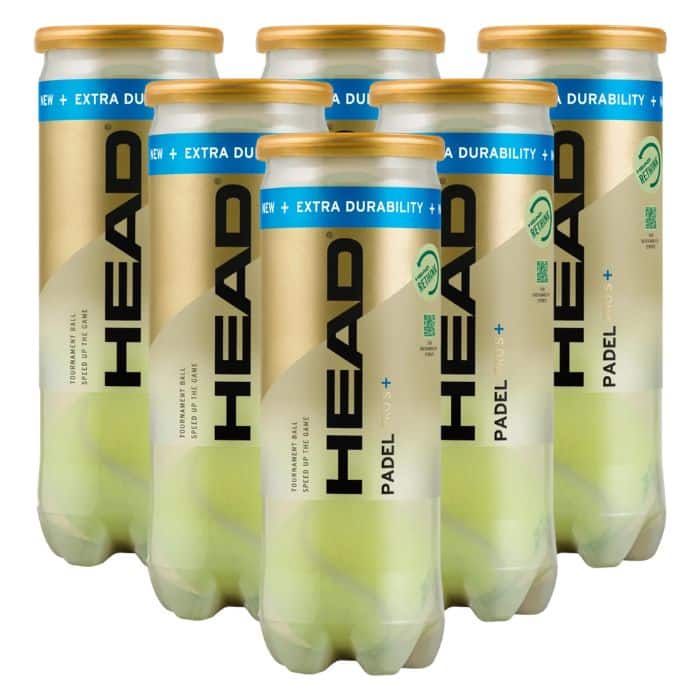 Pack de 6 Botes de Pelotas HEAD Padel Pro S+