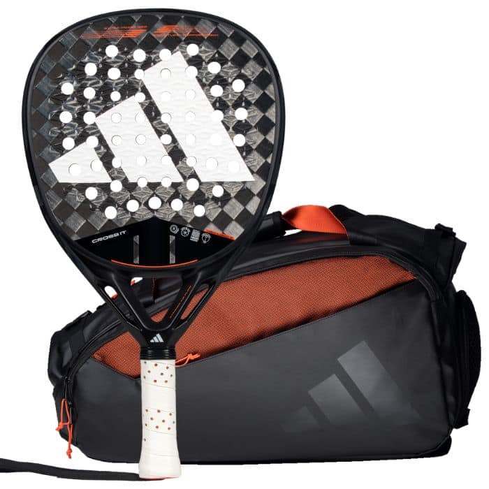 Pack Adidas Pala Cross It Light + Paletero Mutigame Negro/Naranja