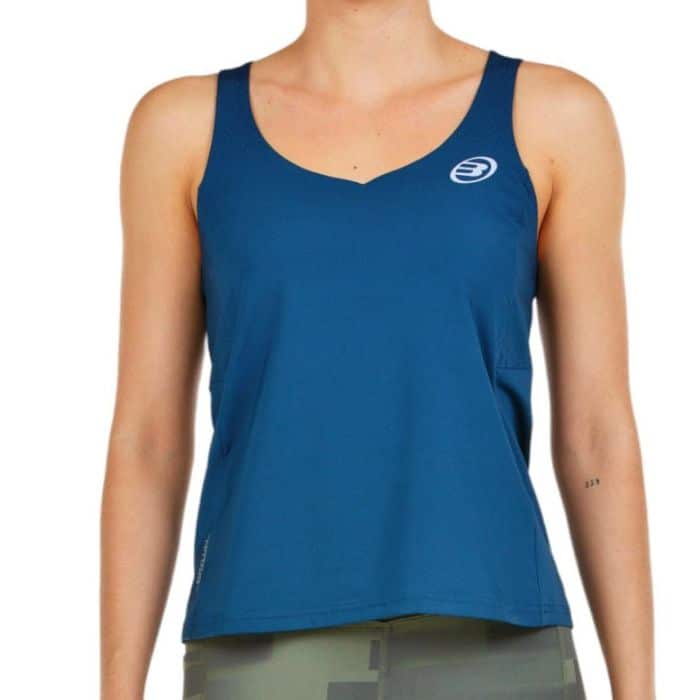 Camiseta de tirantes Bullpadel Oroso Azul Noche Woman