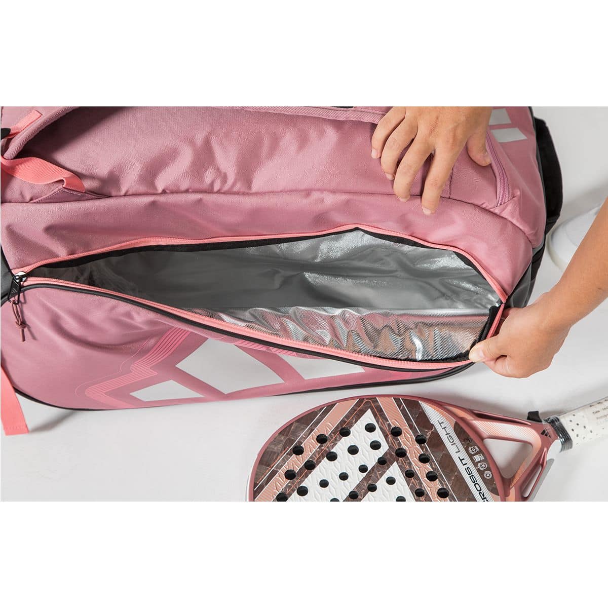 Compartimento térmico del Paletero Adidas Pro Tour Pink