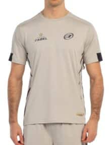 Camiseta de Bullpadel Borni en color piedra hombre