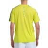 Detalle Camiseta Bullpadel Badan Amarillo de hombre
