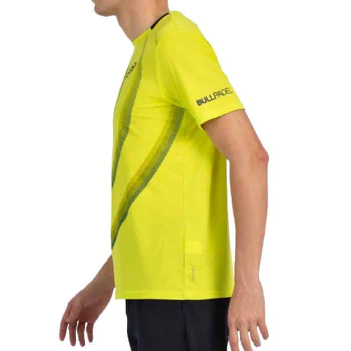 Bullpadel perfil camiseta Beque en color amarillo hombre
