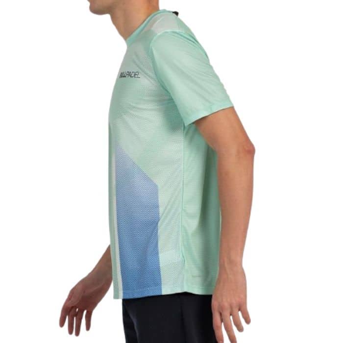 Perfil Camiseta Bullpadel Brumo en color verde para hombre