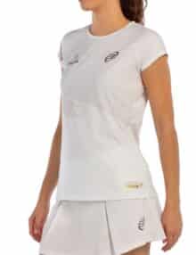 Perfil de la Camiseta de Bullpadel Afore en color blanco premier padel
