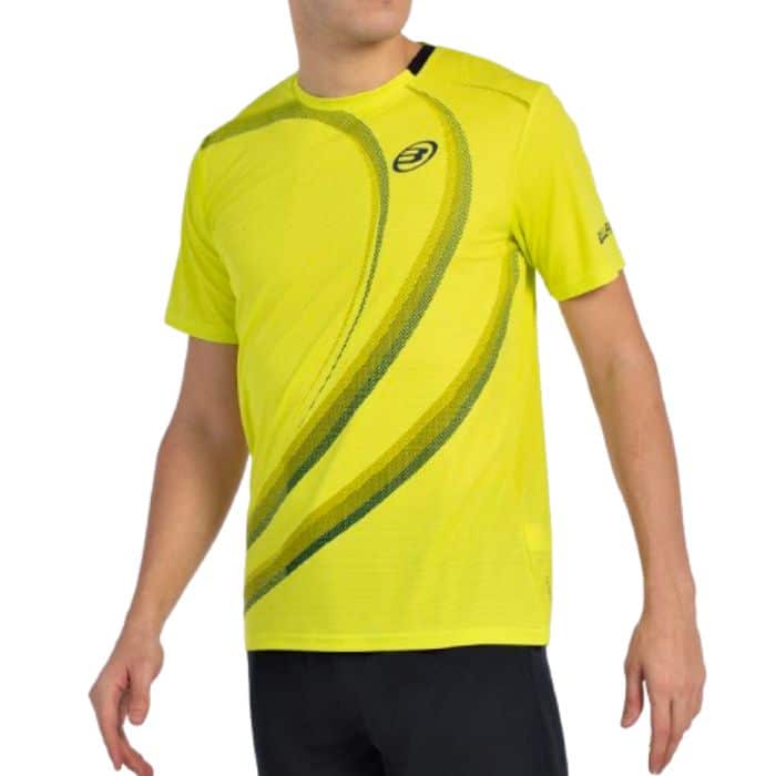 Bullpadel lateral camiseta Beque en color amarillo hombre