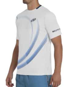 Lateral Camiseta Beque de Bullpadel color blanco hombre