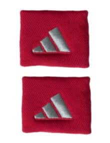 Par de Muñequeras Adidas rojo y gris pequeñas