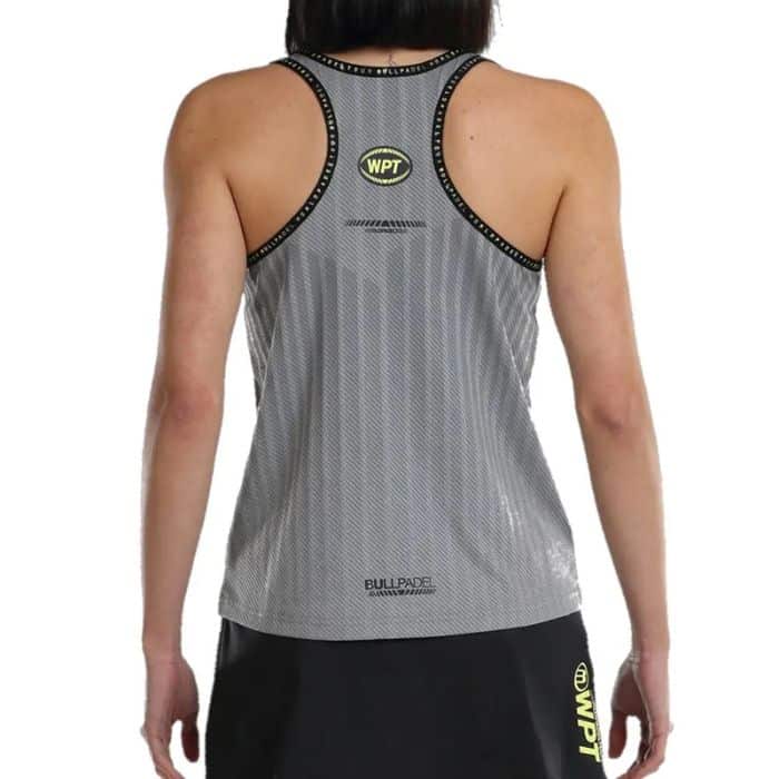 Camiseta de tirantes Bullpadel Lugar gris para mujer