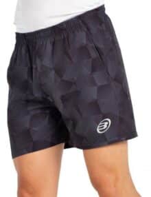 Lateral del Pantalon corto Bullpadel Monch en color negro