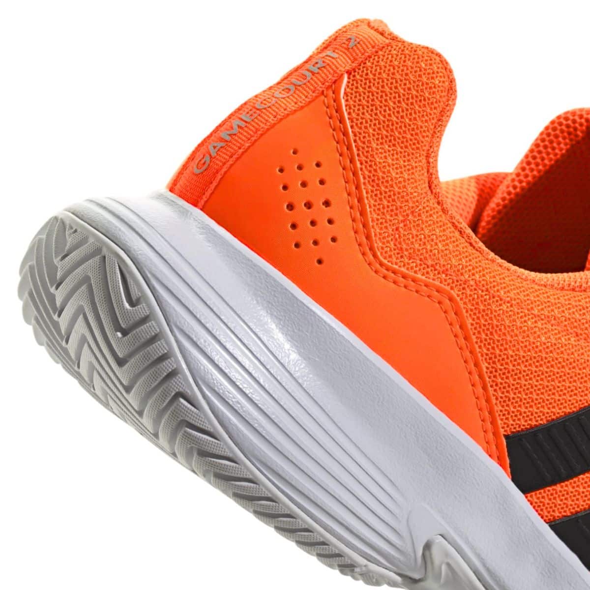 Detalle de las Zapatillas Adidas Gamecourt 2 Naranja Flúor