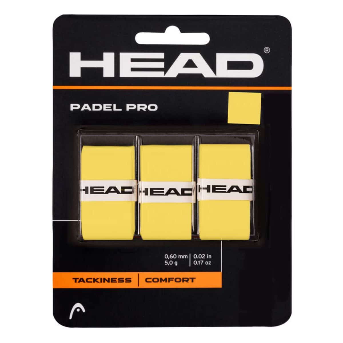 Blíster 3 Overgrips HEAD Padel Pro Amarillos