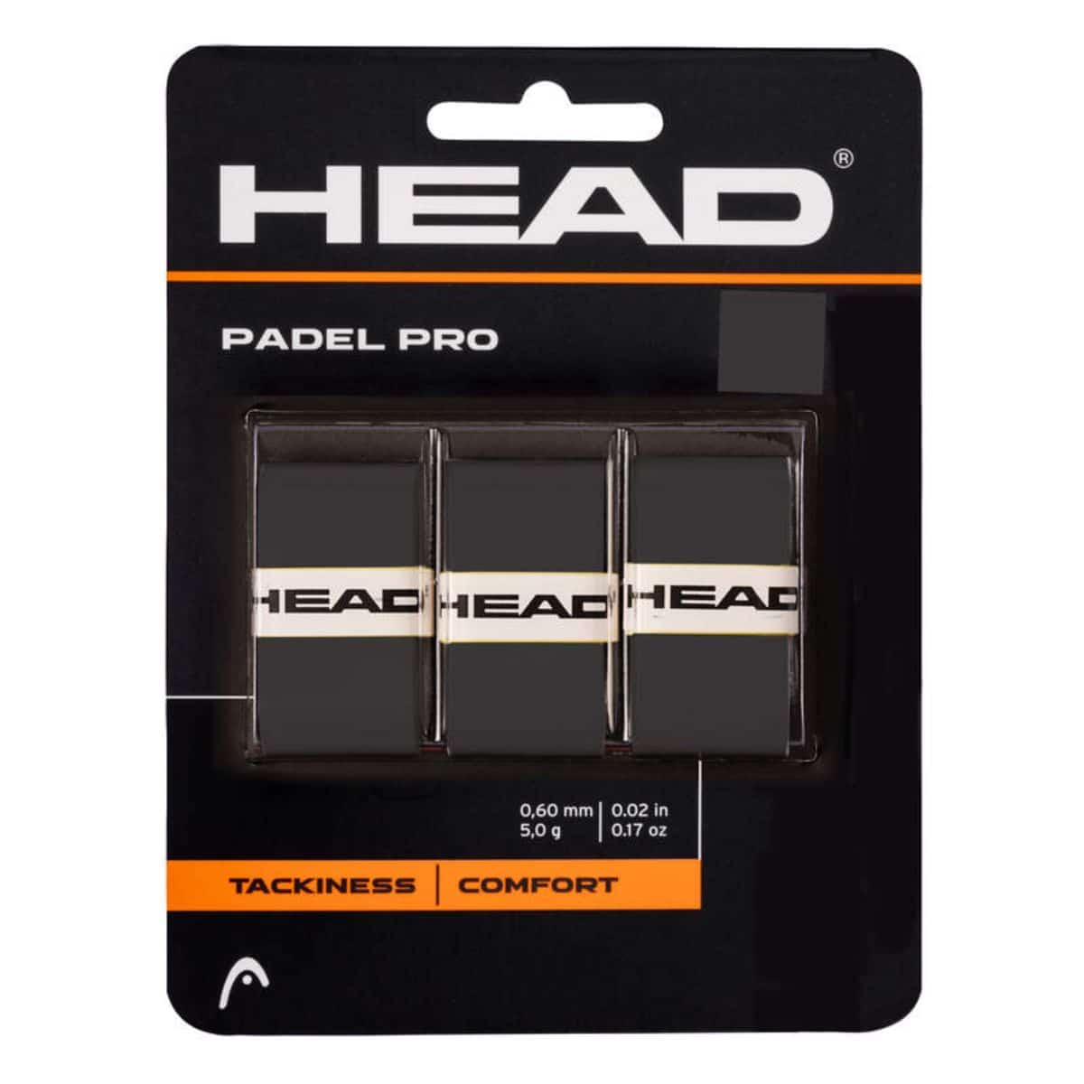 Blíster 3 Overgrips HEAD Padel Pro Negros