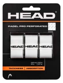 Blíster 3 Overgrips HEAD Padel Pro Perforados Blancos