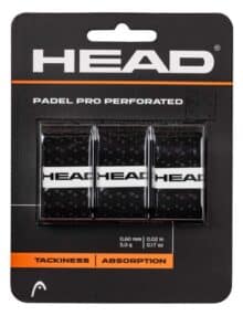 Blíster 3 Overgrips HEAD Padel Pro Perforados Negros