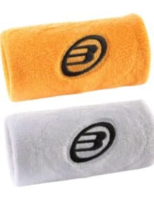 Pack 2 Muñequeras Bullpadel BPMU262 Blanco/Mandarina