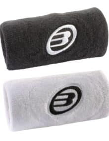 Pack 2 Muñequeras Bullpadel BPMU262 Negro/Blanco