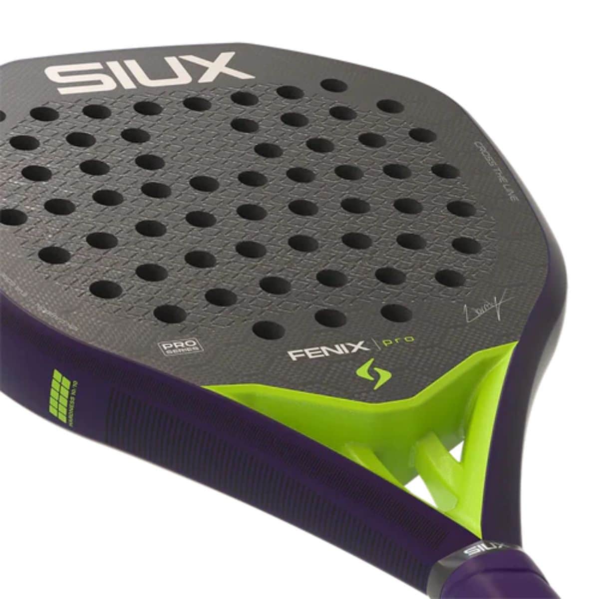 Detalle de la Pala SIUX Fenix Pro Glow Purple