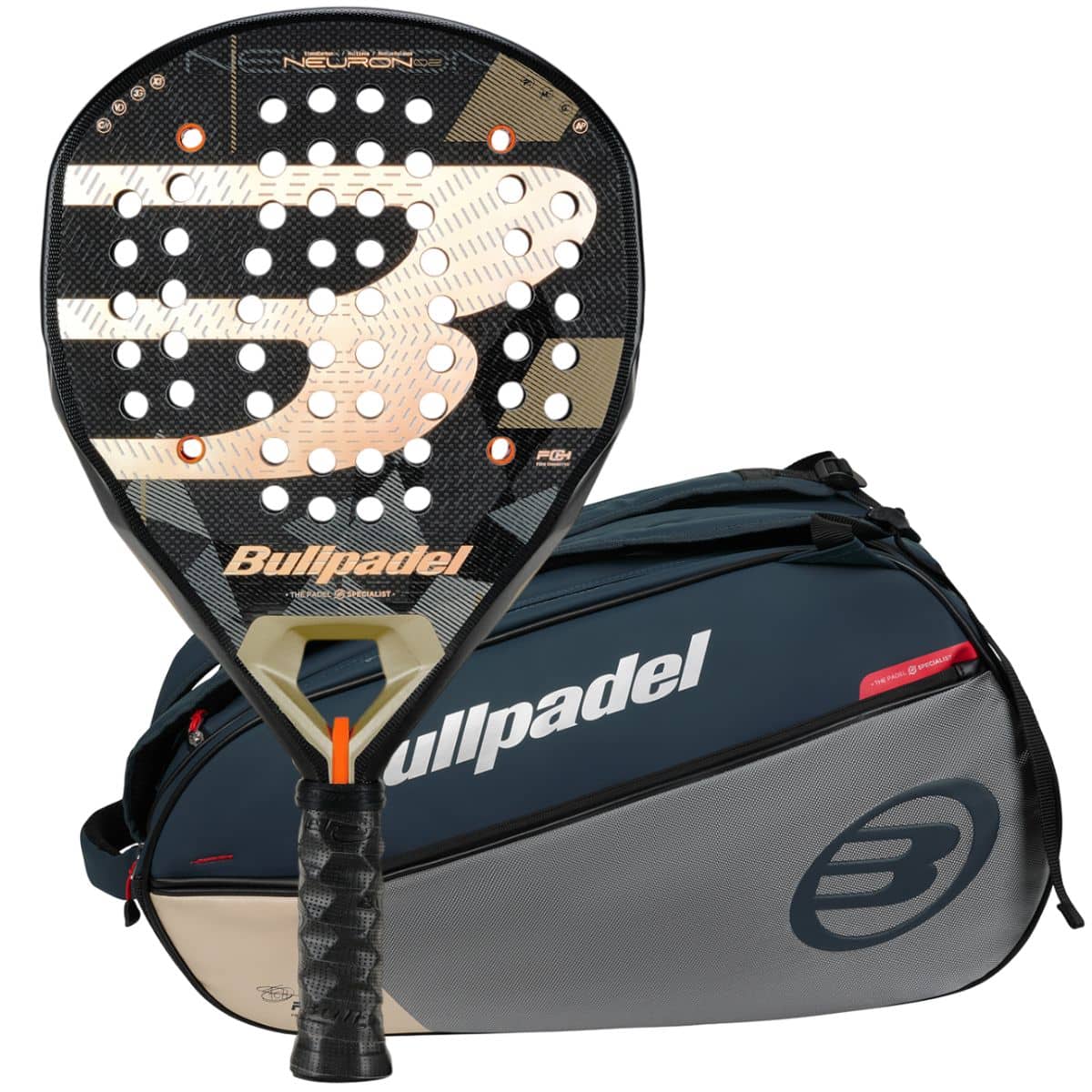 Pack Bullpadel Chingotto - Pala Neuron 02 + Paletero Neuron Negro