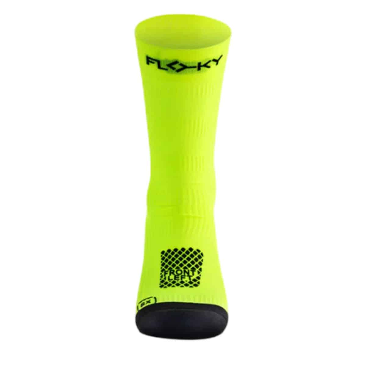 Frontal de los Calcetines Floky Run Up Medium Amarillo Flúor