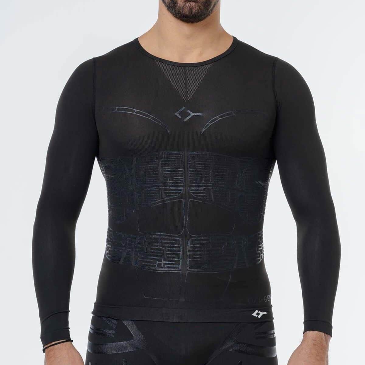 Detalle de la Camiseta manga larga Floky Oxy-Gen Negra
