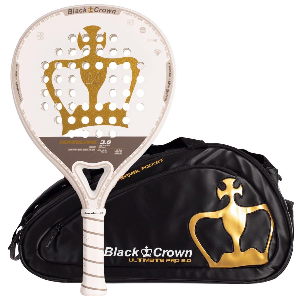 Pack Black Crown Hurricane 3.0 + Paletero Thunder Negro/Cobre