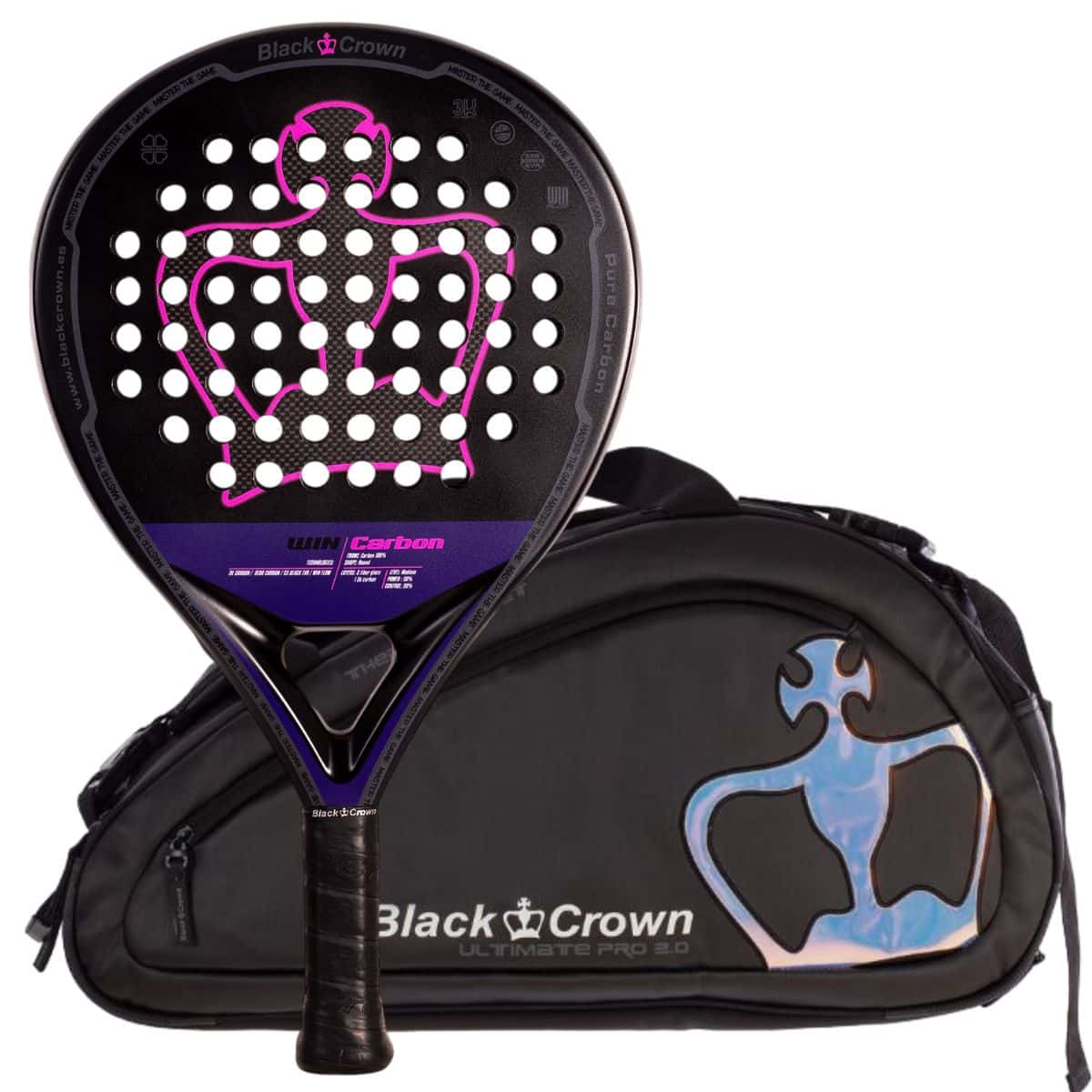 Pack Black Crown Win Carbon + Paletero Ultimate Pro 2.0 Negro