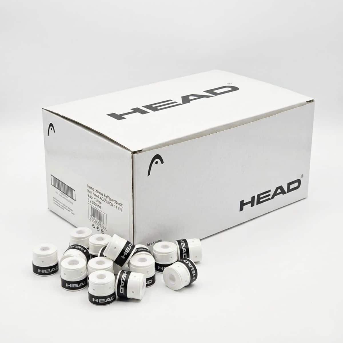 Caja 200 Overgrips HEAD Xtreme Soft Perforados Blancos