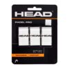 Blister 3 Overgrips HEAD Padel Pro Lisos Blancos