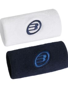 Pack 2 Muñequeras Bullpadel BPMU262 Blanco/Azul Marino