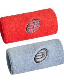 Pack 2 Muñequeras Bullpadel BPMU262 Lava/Gris Claro